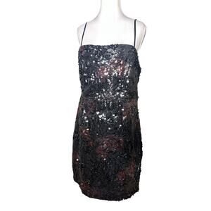 Guess Large Sequin Black Crimson Underlay High Waisted NWT 

Semi Formal Dress